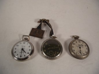 Lot Of Three (3) Pocket Watches - Lindbergh Fob