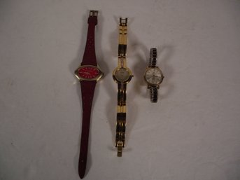 Lot Of Three (3) Vintage Women's Watches