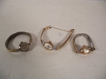 Lot Of Three (3) Vintage Women's Watches