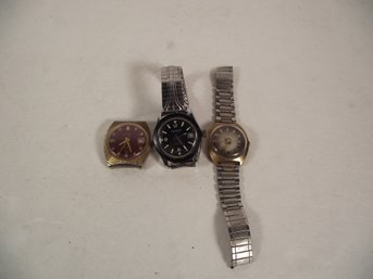 Lot Of Three (3) Vintage Men's Watches