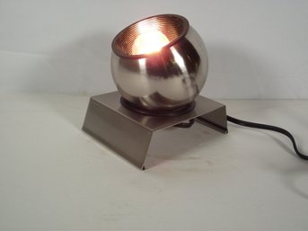 Vintage Stainless Sphere Eyeball Table Lamp