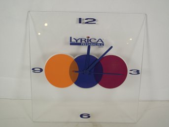Vintage Lyrica Drug Company Advertising Clock With Atomic Look
