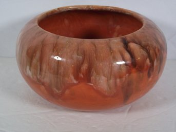 Vintage 1970's Pottery Bowl Orange Brown Mix By Frank Moreno