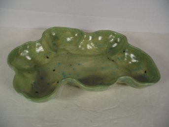 Vintage Ceramic Lettuce Leaf Bowl