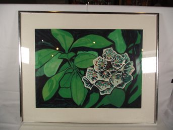 Framed And Signed Floral Watercolor - Robert L. Klopp