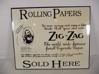 Metal Zigzag Rolling Paper Sign