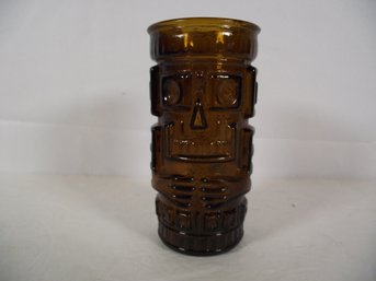Vintage Amber Tiki Glass
