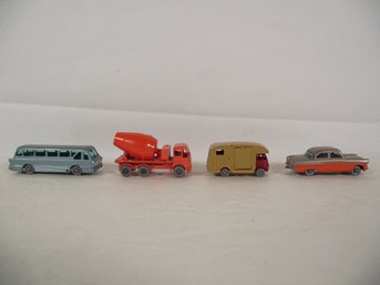 Lot Of Four (4) Grey Wheel Matchbox Diecast Vehicles