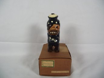 Vintage Anri Carved Wooden Seton Hall Mascot With Box