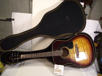 Washburn Model D-10 Q/VS Acoustic Guitar With Case