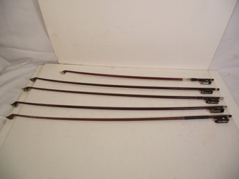 Lot Of Five (5) Vintage Violin Bows