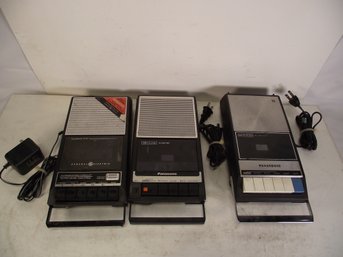 Lot Of Three (3) Portable Tape Recorders