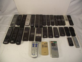 Lot Of Thirty-two (32) Sony Remote Controls