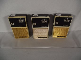 Lot Of 3 Coront 2 Transistor Radio Model Boys Radio