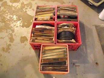 Lot Of 5 Red Creates Of 78 Records - Unsearched