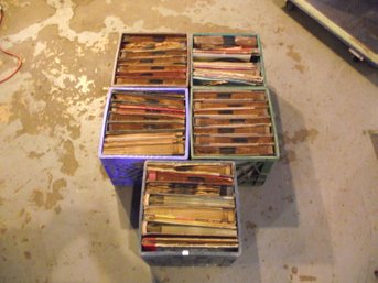 Lot Of 5 Multi-colored Creates Of 78 Records - Unsearched