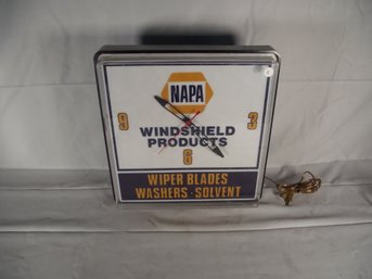 Vintage NAPA Windshield Products Clock