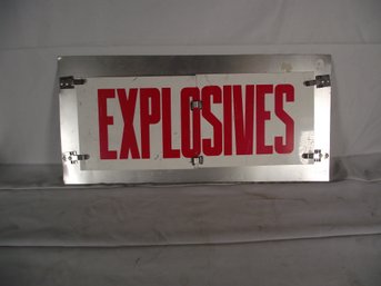 Folding Metal Explosive Sign