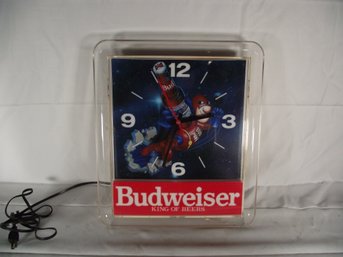 Budman Budweiser Light And Clock