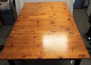 Pine Top Table Light Wear/scratches Wood Base