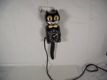 Vintage Black Cat Clock