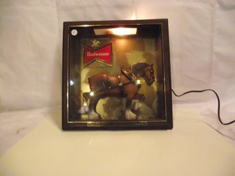 Vintage Budweiser Clydesdale Light Up Sign