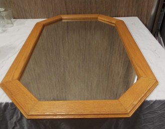 Wood Frame Octagonal Mirror