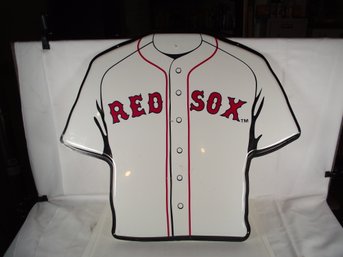 Vintage Plastic Boston Red Sox Uniform Sign