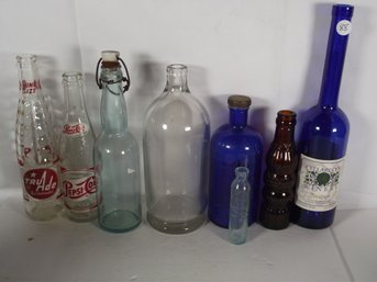 Lot Of Eight (8) Antique Bottles