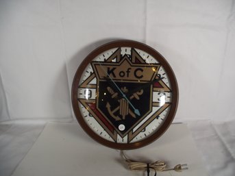 Vintage Knights Of Columbus Wall Clock