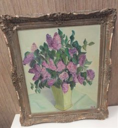 Purple Floral Art Piece