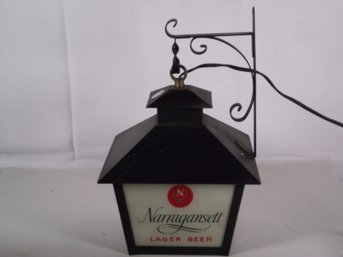 Vintage Metal Narragansett Lager Beer Lantern Light