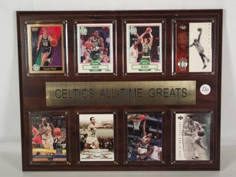 Plaque Of Eight (8) All Time Celtics Greats Cards