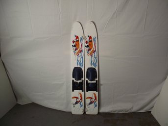 Pair Of Walt Disney Wooden Water Skis