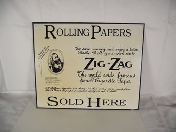 ZIGZAG Rolling Paper Metal Sign