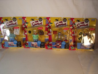 Four Vintage Simpson's Action Figures