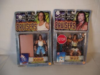 Two Vintage WCW Bruisers Action Figures