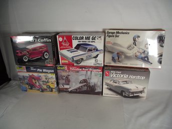 Car Model Kits, Lot Of 6 Sealed