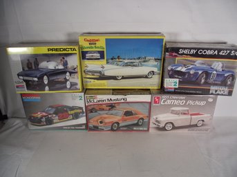 Car Model Kits, Lot Of 6 Sealed