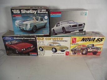 Lot Of Five (5) Model Car Kits