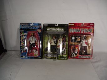 Lot Of Three (3) Vintage WWF Mankind Wrestling Action Figures On Cards