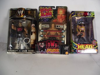 Lot Of Three (3) Vintage WCW Figures