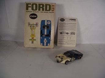 Vintage Frd GT Cox 1:24 Scale Slot Car With Box And Paperwork