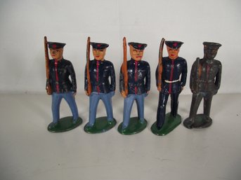 Vintage Barclay/Manoil Metal Marching Marines With Rifles