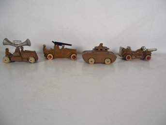 Lot Of Four (4) Barclay/Manoil Metal Vehicles