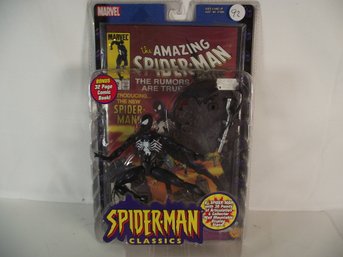 Marvel Spiderman Classics Black Suited Spiderman Figure On Card