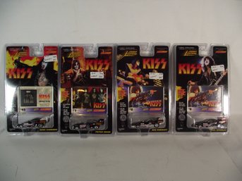 Lot Of Four (4) Kiss Johnny Lightning Cars On Cards