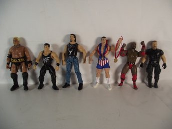 Lot Of Six (6) Vintage Loose WWE Wrestling Action Figures