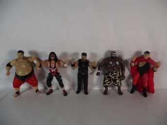 Lot Of Five (5) Vintage WWE Wrestling Loose Action Figures