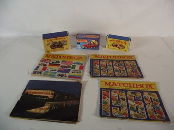 Vintage Matchbox Box And Catalog Lot